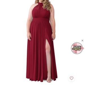 Plus Size Burgundy Formal Gown/Dress